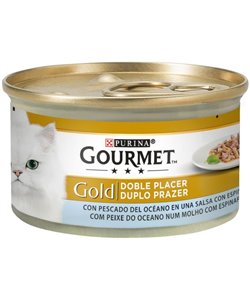 GOURMET GOLD DOBLE PLACER CON PESCADO DEL OCÉANO 85 GR